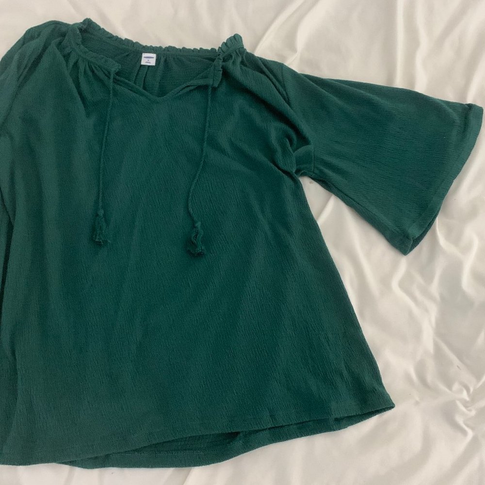 Flowey Emerald Green Top